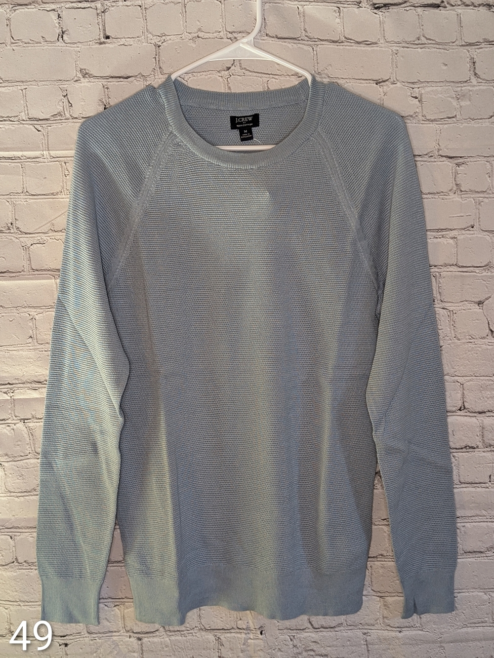 J. Crew Men's Light Blue Crewneck Sweater Medium